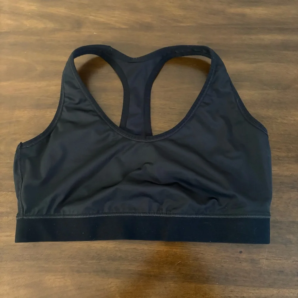 Savage X Fenty Women’s Black Large Sports Bra Workout Gym Non Padded